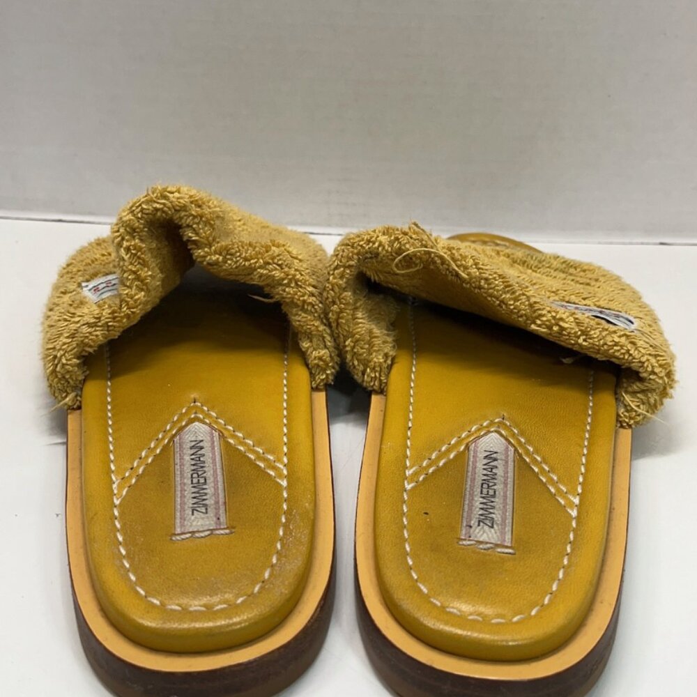 Zimmerman Mustard Terry Cloth Slides (Size 40) - Picture 3 of 8